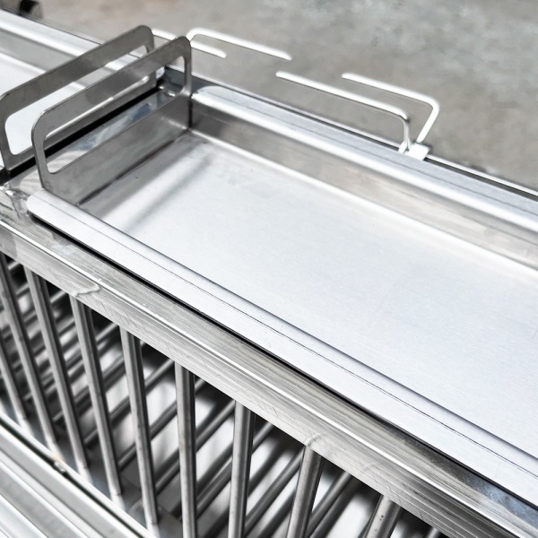 Vertikalgrill 70 Edelstahl mit Grillschale